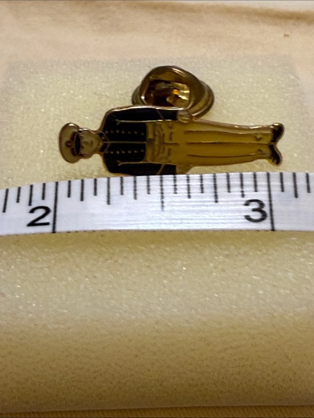 Navy and Tan Sailor Enamel Lapel Pin - Men Accessories